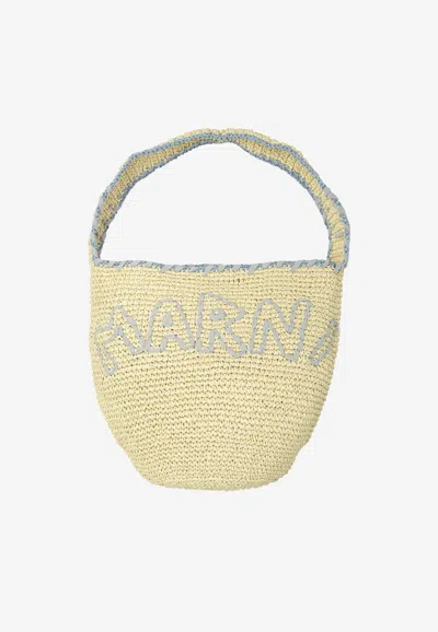 Marni Medium Nassa Raffia Hobo Bag In Brown