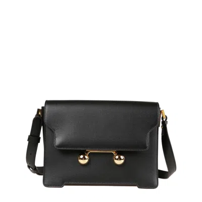 Marni Medium Rectangular Shoulder Bag In Black