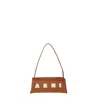 Marni Medium Rectangular Shoulder Bag In Brown