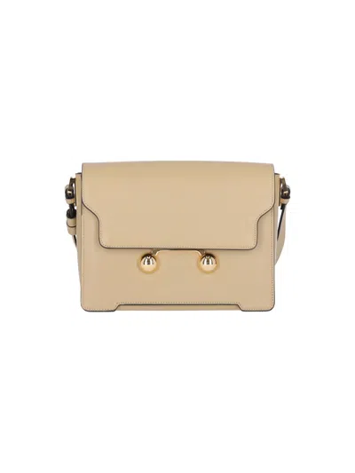 Marni Medium Shoulder Bag In Beige