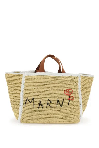 Marni Medium Sillo Tote Bag Women In White