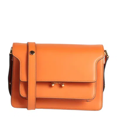 Marni Medium Solid Color Handbag In Orange
