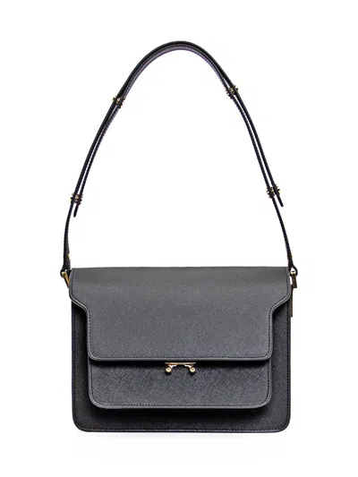 Marni Medium Trunk Shoulder Bag In Black