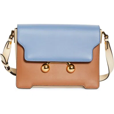 Marni Medium Trunkaroo Colorblock Leather Shoulder Bag In Brown