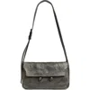 Marni Medium Trunkaroo Croc Embossed Leather Shoulder Bag In Black