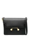 Marni Medium Rectangular Shoulder Bag With Flap In 黑色