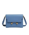 Marni Blue Leather Trunkaroo Medium Shoulder Bag In Blue
