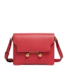 Marni Medium Trunkaroo Leather Shoulder Bag In Red
