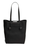 Marni Medium Trunkaroo Leather Shopper In Black