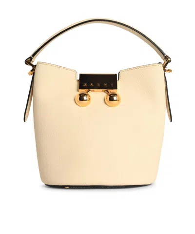 MARNI MEDIUM 'TRUNKAROO' LEATHER SHOULDER BAG