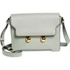 Marni Medium Trunkaroo Leather Shoulder Bag In Storm