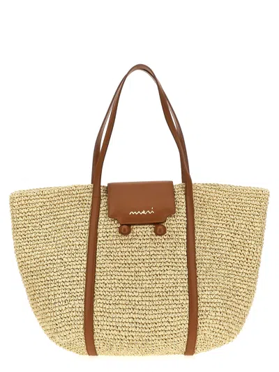 Marni Beige Medium Trunkaroo Shopping Bag