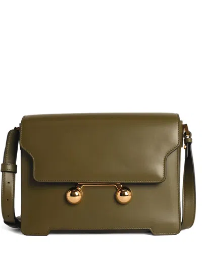Marni Medium Trunkaroo Shoulder Bag In Green