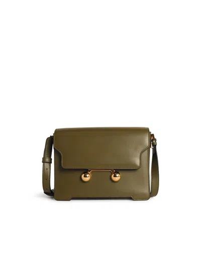 Marni Medium Trunkaroo Shoulder Bag In Green Leather