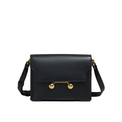 Marni Medium Trunkaroo Shoulder Bag With Flap Top In Black