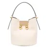 Marni Medium Trunkaroo White Leather Shoulder Bag In White