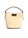 Marni Medium Trunkaroo Leather Shoulder Bag In White