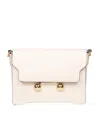 Marni Trunkaroon Calfskin Shoulder Bag In Milk