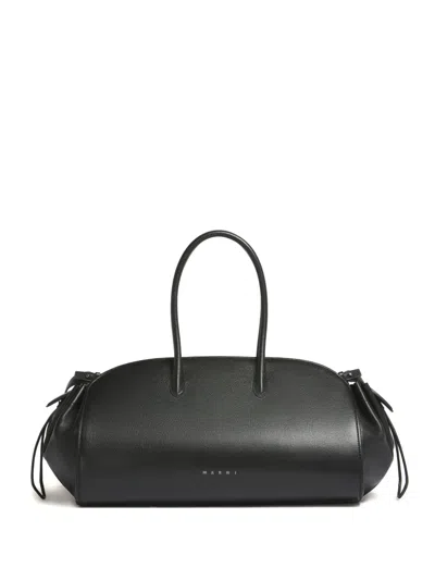 Marni Medium Tulipea Top-handle In Black