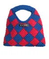 Marni Medium Two-tone Handbag In Blue