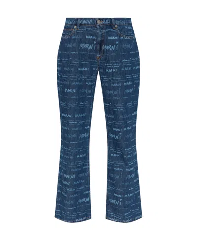 Marni Mega -print Straight-leg Jeans