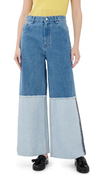 Marni Mega Turn Up Trousers Cobalt