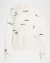 Marni Long Sleeve Crewneck Sweatshirt In White