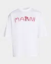 Marni Cotton T-shirt With Flocked Animal Alphabet Logo In Multi