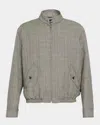 Marni Check-pattern Virgin Wool Jacket In Gray