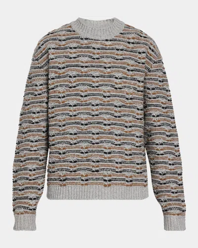 Marni Men & Apos;s Wool Wave Cable Knit Crewneck Sweater In Multi