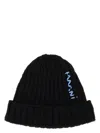 Marni Men's Beanie Hat With Logo In Black