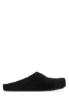 Marni Men Black Calf Hair Fussbett Slippers In Black