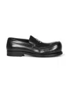 Marni Glossed-leather Penny Loafers In Black