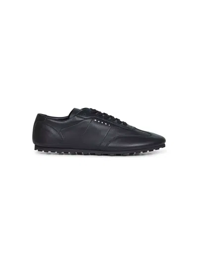 Marni Men Black Nappa Leather Softy Soccer Sneakers