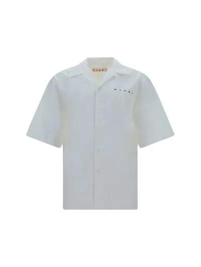Marni Men Bowling Shirt In White
