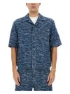 Marni Logo Western Denim Shirt In Denim
