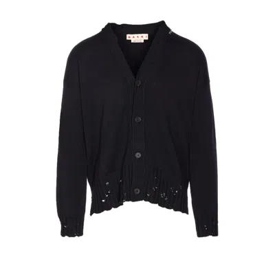 MARNI MARNI MEN CARDIGAN WITH MARNI SYMBOL EMBROIDERY
