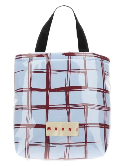 MARNI MEN'S COATED CANVAS TOTE BAG