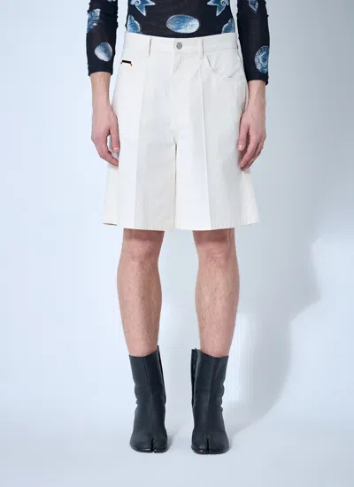 Marni Men Cotton Bermuda Shorts In White