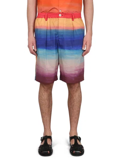 Marni Men's Cotton Bermuda Shorts | Size 50 | Pumu0049a2 In Multicolor