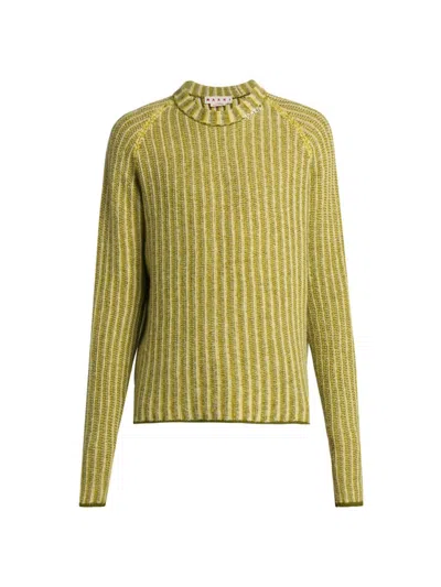 Marni Men's Dégradé Wool & Cashmere-blend Sweater In Citronelle