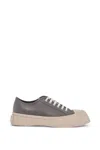 Shop Marni Men's Elegant Calfskin Men's Sneakers In Grey