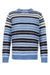 Marni Crew Neck Mohair Blend Sweater With Embroidery In Multicolor