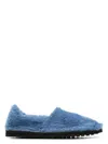 Marni Slip-on Loafers With Faux Fur Texture In Blue