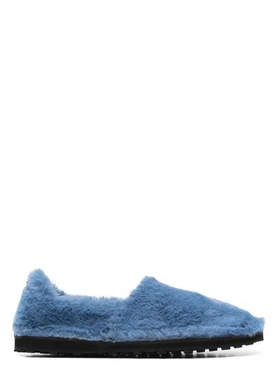 MARNI MEN'S FAUX FUR SLIP-ON LOAFERS