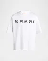 Marni Pop Fields Logo Graphic T-shirt In Lily/white