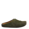 Marni Green Long-haired Calfskin Footbed Sabot In Green