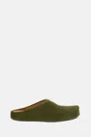 Marni Green Long-haired Calfskin Footbed Sabot