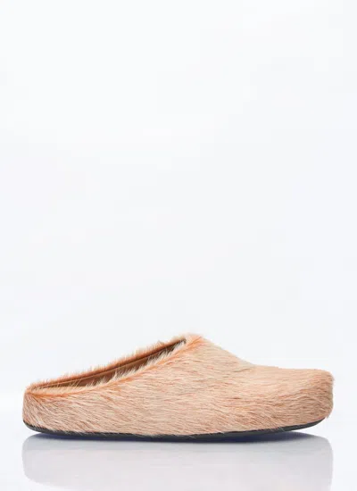 Marni Men Fussbett Sabot Mules In White