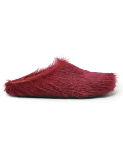 Marni Slip-on Style Round Toe Flat Sole For Men In Burgundy